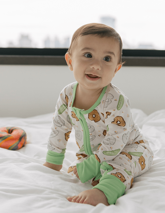 Pickle Bagel NY Sage Baby Zip Pajamas-Newborn - Twinkle Twinkle Little One