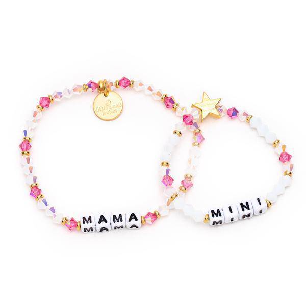 Mama + Mini Pink Crystal Bracelet Set - Twinkle Twinkle Little One