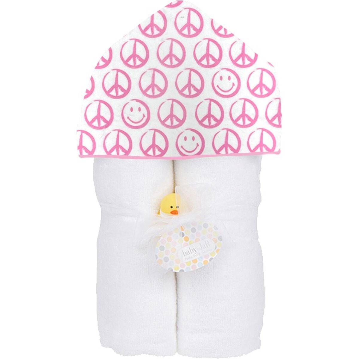 Pink Peace Plush Deluxe Hooded Towel - Twinkle Twinkle Little One