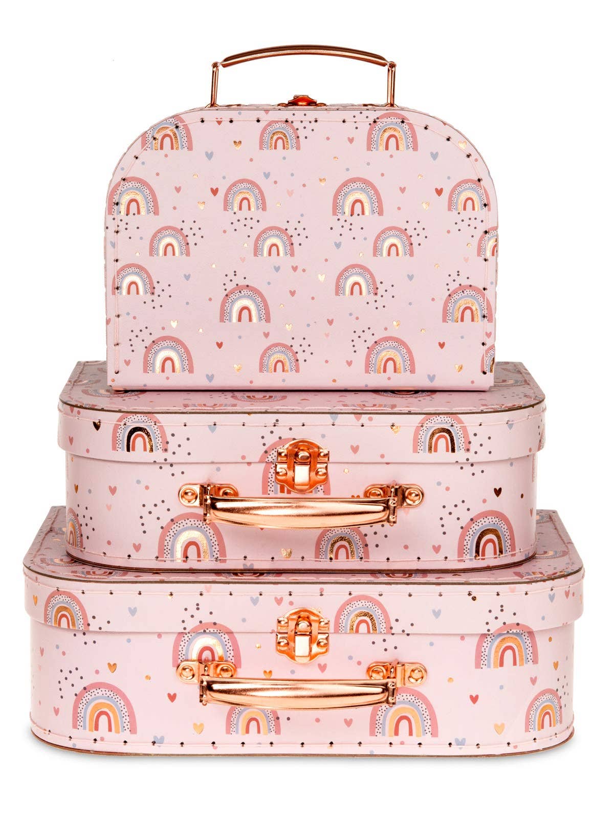 Set of 3 Suitcases - Boho Rainbow - Twinkle Twinkle Little One