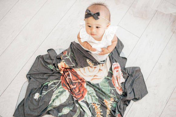 Raven Knit Swaddle Blanket - Twinkle Twinkle Little One