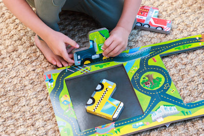 Read & Ride: Cars & Trucks: 4 board books inside! - Twinkle Twinkle Little One