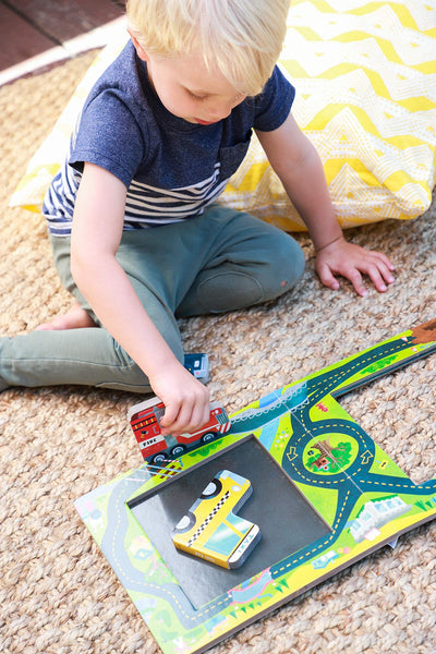 Read & Ride: Cars & Trucks: 4 board books inside! - Twinkle Twinkle Little One