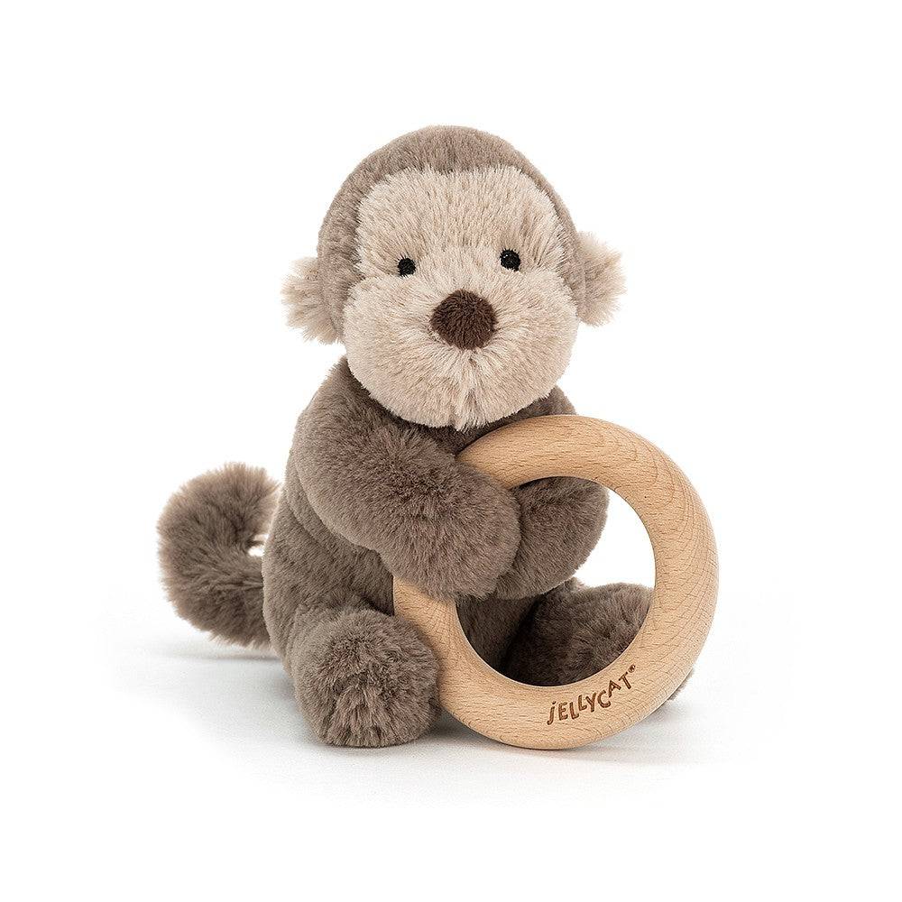 Shooshu Monkey Wooden Ring Toy - Twinkle Twinkle Little One
