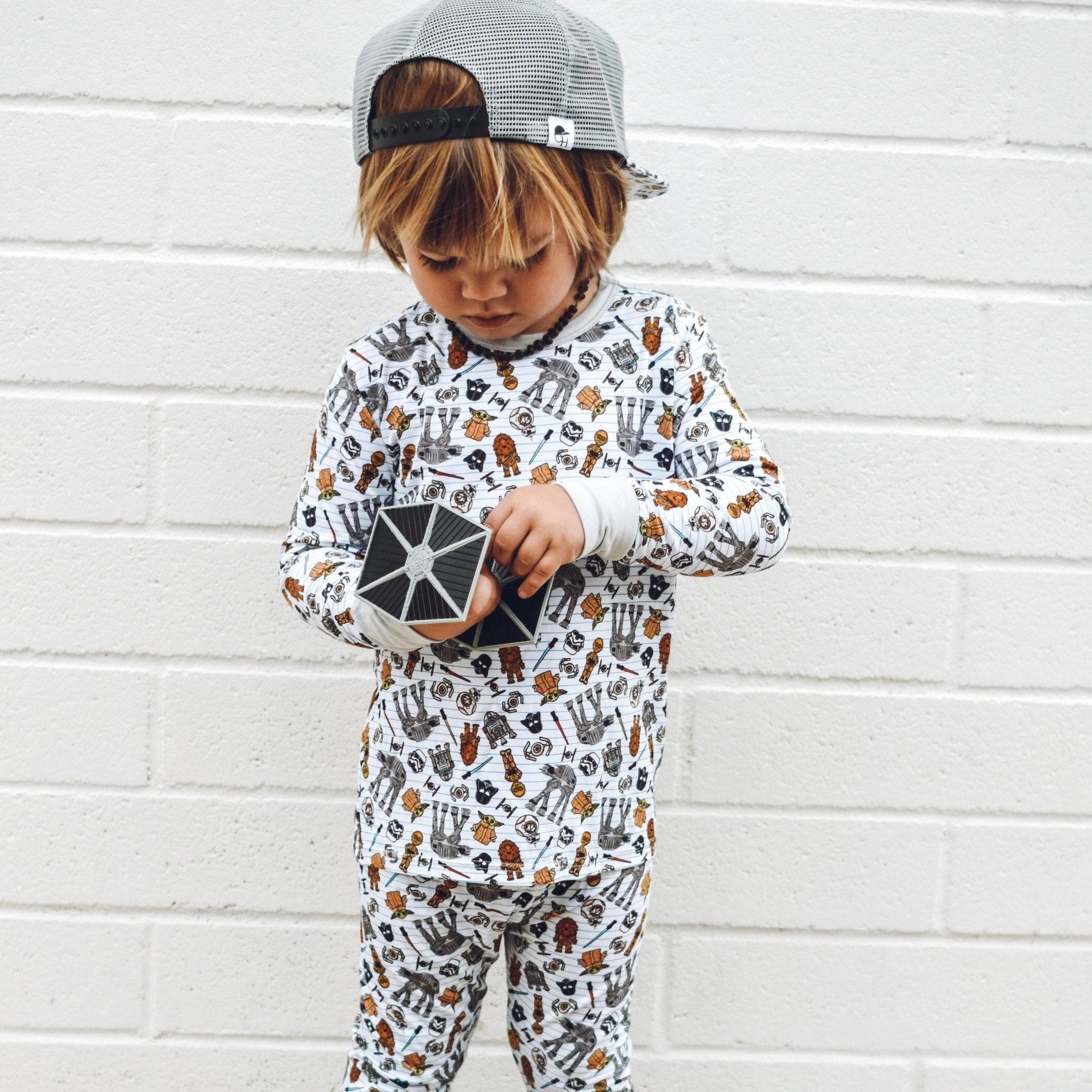 White Rainbow Star Thermal Two Piece Pjs