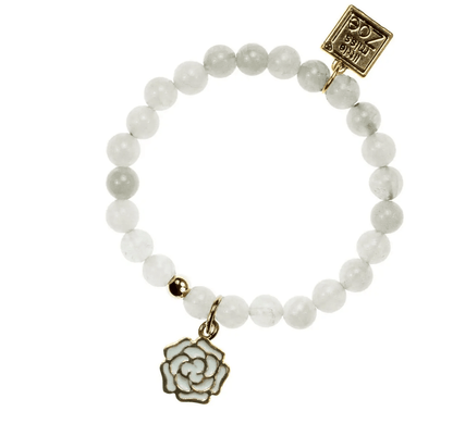 Rose Charm Gemstone Stretch Bracelet - Twinkle Twinkle Little One
