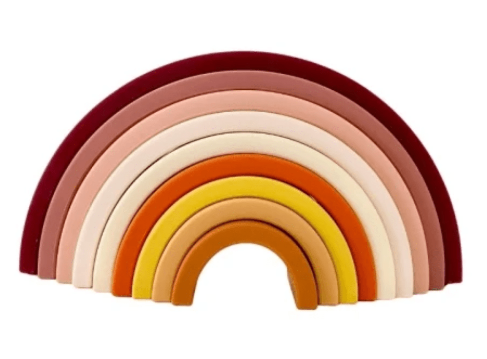 Sugar + Maple 9 piece Silicone Stacking Rainbow - Twinkle Twinkle Little One