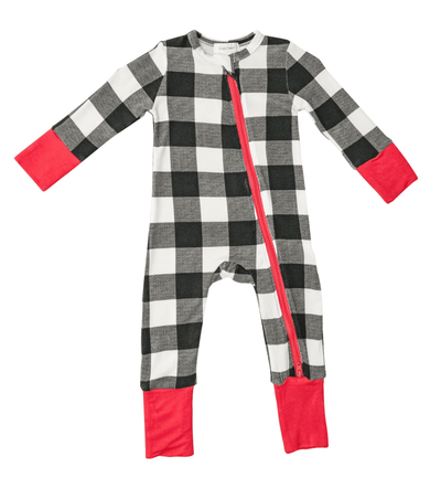 Zipper Romper - Buffalo Check - Twinkle Twinkle Little One