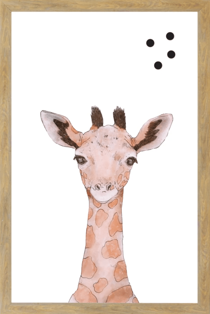 Jungle Animals Giraffe Face Magnet Board - Twinkle Twinkle Little One