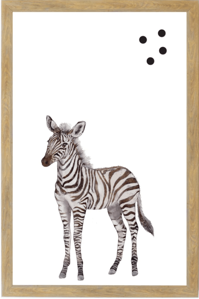 Jungle Animals Zebra Magnet Board - Twinkle Twinkle Little One