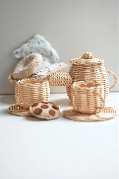 Rattan High Tea 10 Piece Set - Twinkle Twinkle Little One