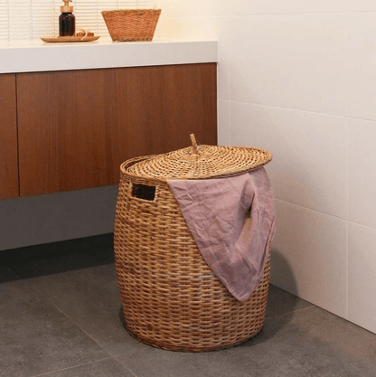 Rattan Tuscan Lidded Storage Basket - Twinkle Twinkle Little One