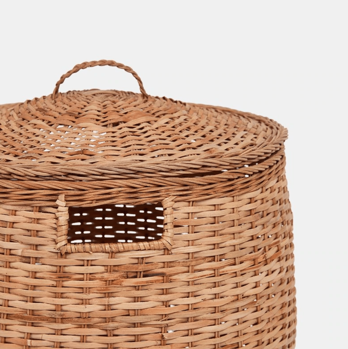Rattan Tuscan Lidded Storage Basket - Twinkle Twinkle Little One