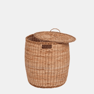 Rattan Tuscan Lidded Storage Basket - Twinkle Twinkle Little One