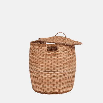 Rattan Tuscan Lidded Storage Basket - Twinkle Twinkle Little One