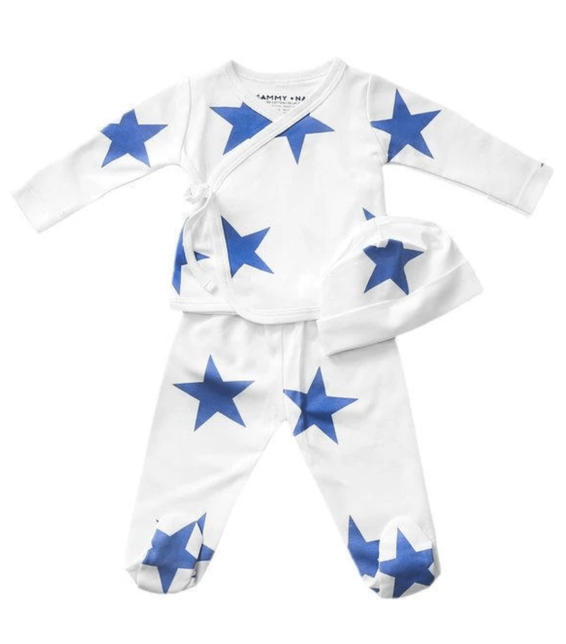 Blue Bold Star Three Piece Take Me Home Set - Newborn - Twinkle Twinkle Little One