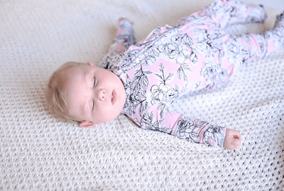 Allie Floral Ruffle Footie - Twinkle Twinkle Little One