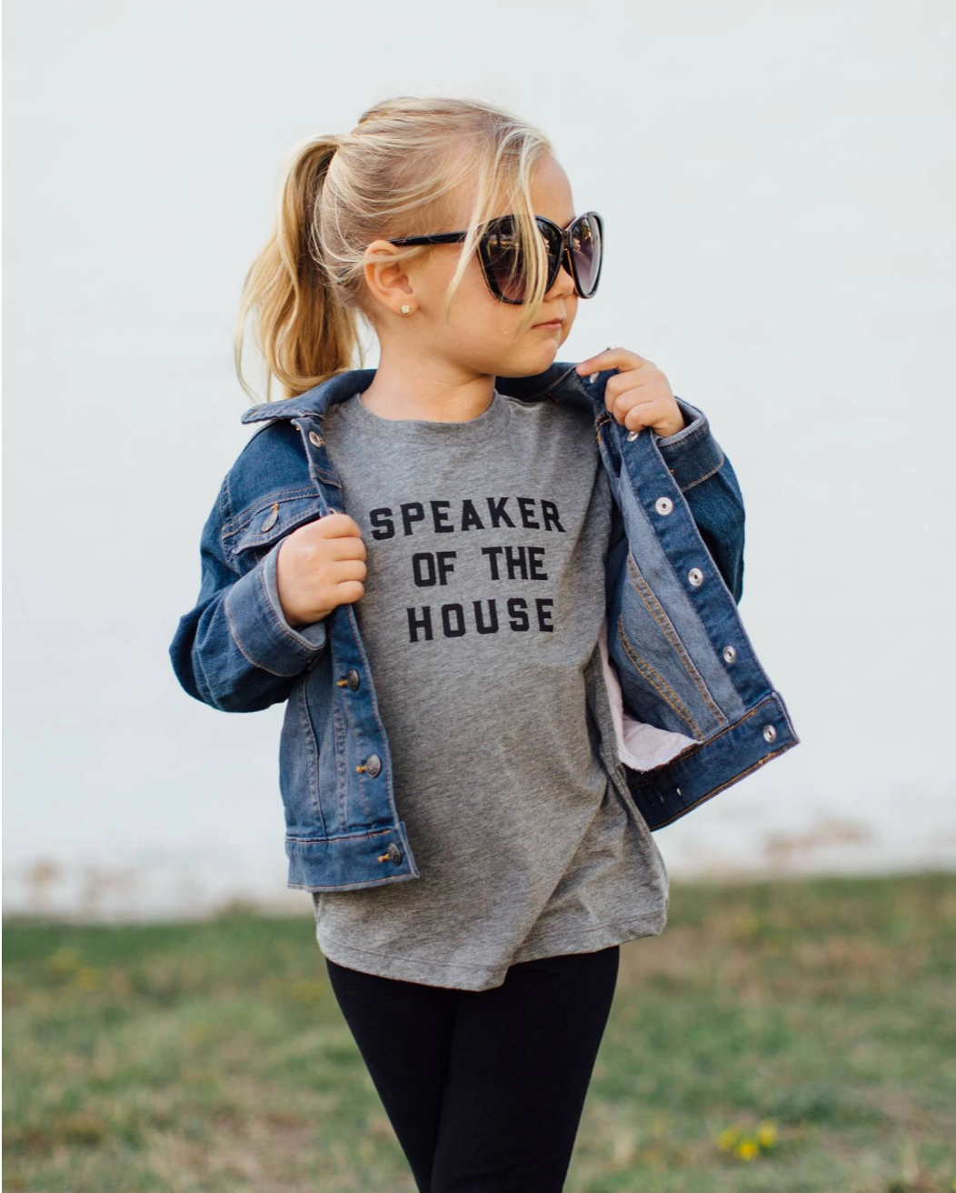 Speaker of the House Short Sleeve Grey Kids T-Shirt - Twinkle Twinkle Little One