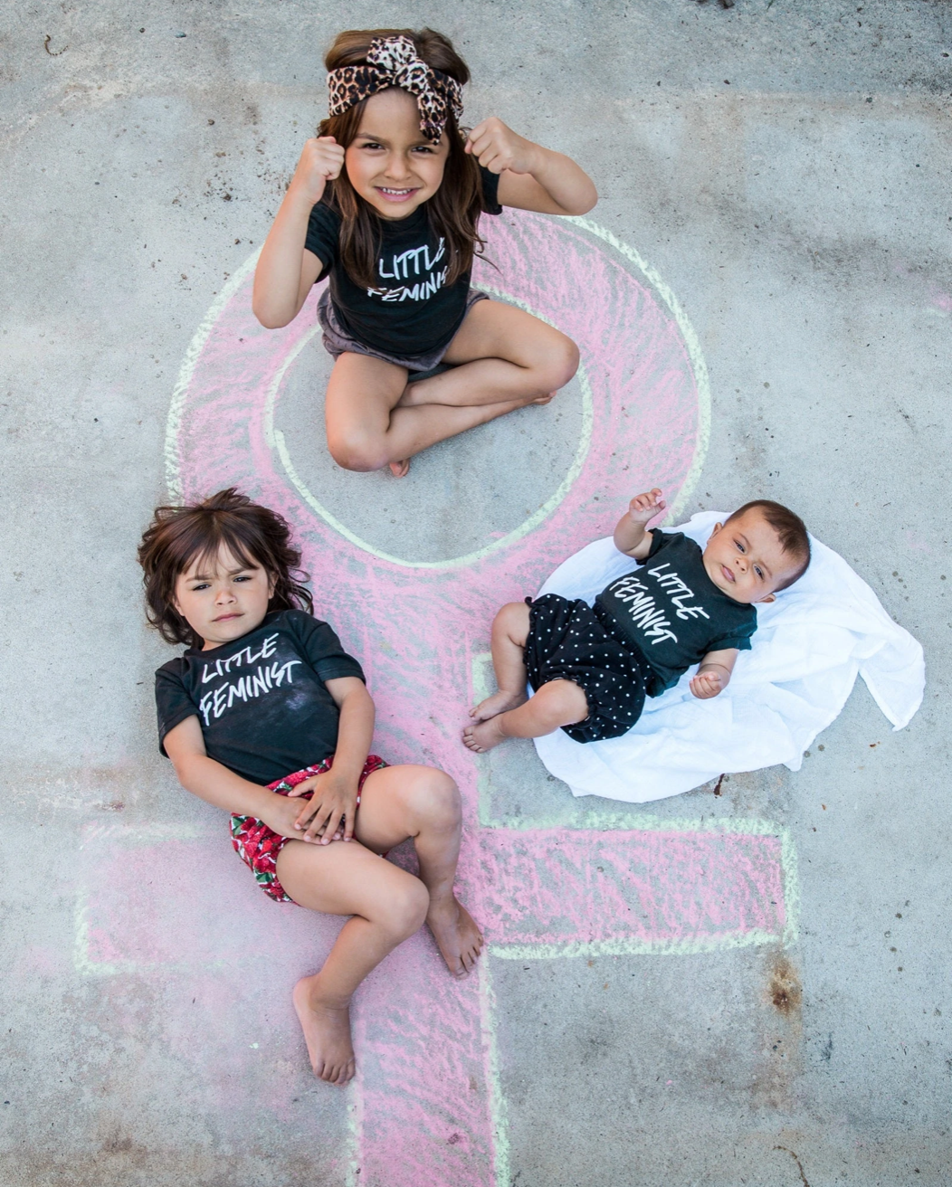 Little Feminist Short Sleeve Black Baby Bodysuit - Twinkle Twinkle Little One