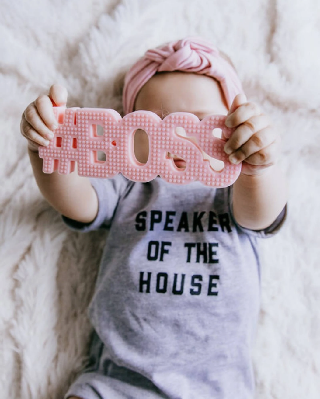 Speaker of the House Short Sleeve Grey Baby Bodysuit - Twinkle Twinkle Little One