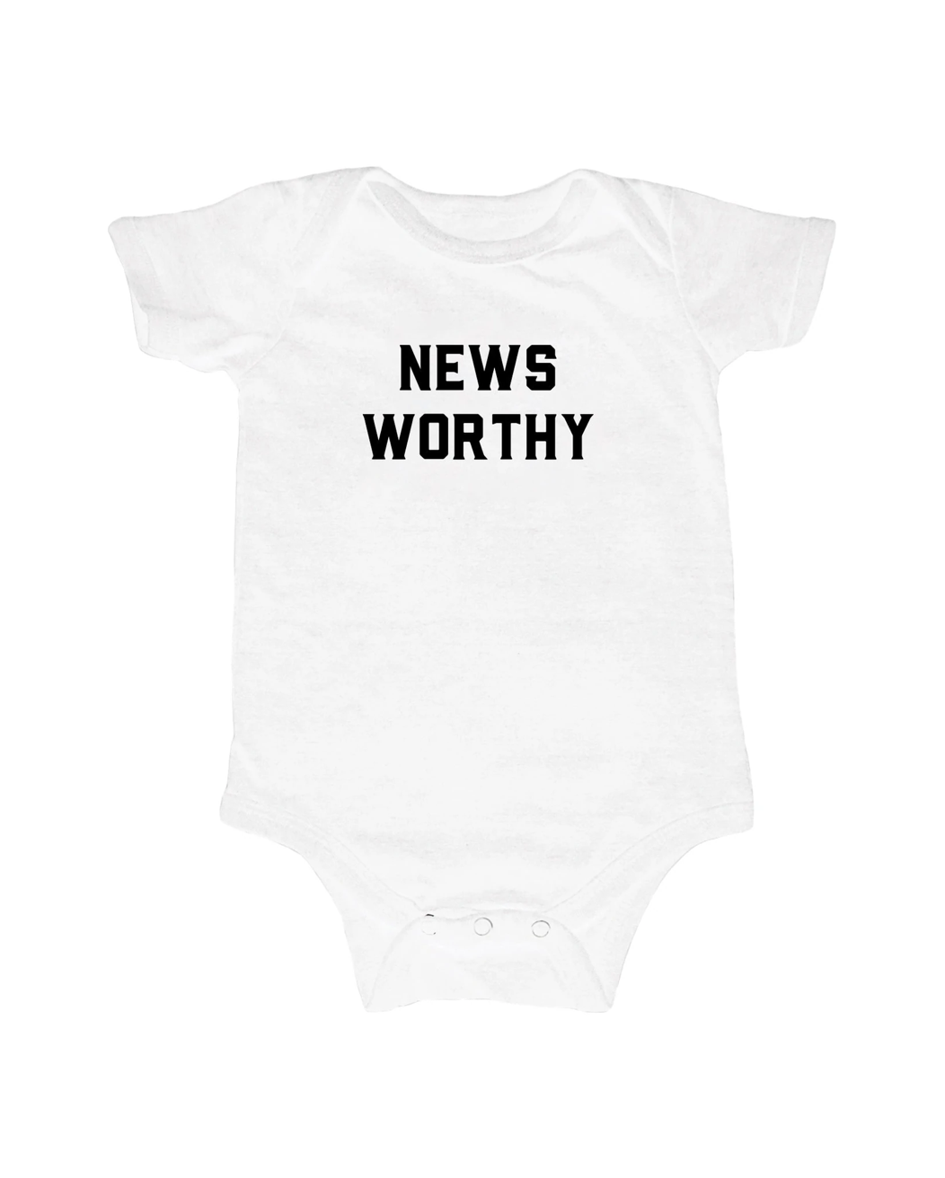 Newsworthy Short Sleeve White Baby Bodysuit - Twinkle Twinkle Little One