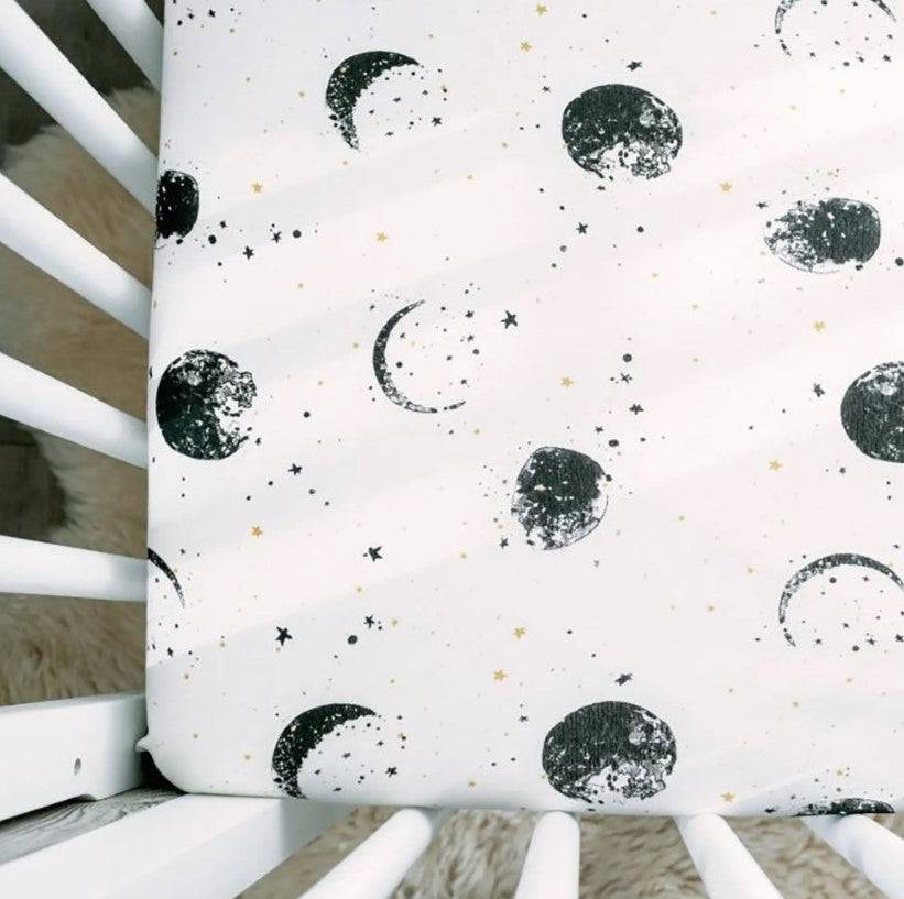 Many Moons Bamboo Organic Cotton Crib Sheet - Twinkle Twinkle Little One