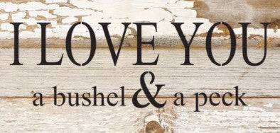 I Love You a Bushel & Peck Reclaimed Wood Art - Twinkle Twinkle Little One