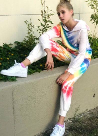 Rainbow Tie Dye Sweatpants - Twinkle Twinkle Little One