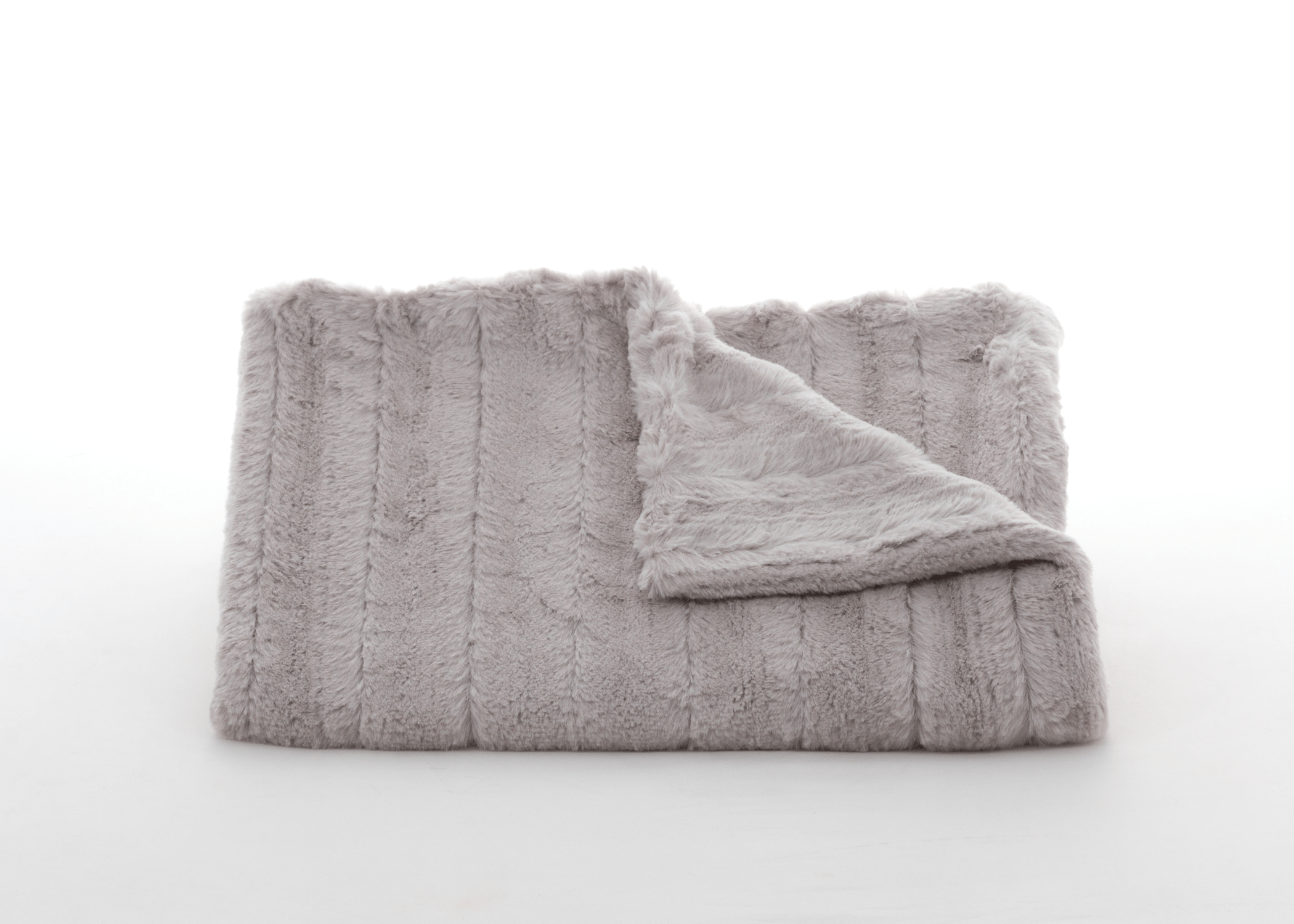 Silver Sable Luxe Faux Fur Blanket