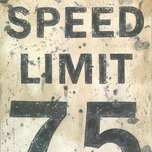 Speed Limit Canvas Reproduction