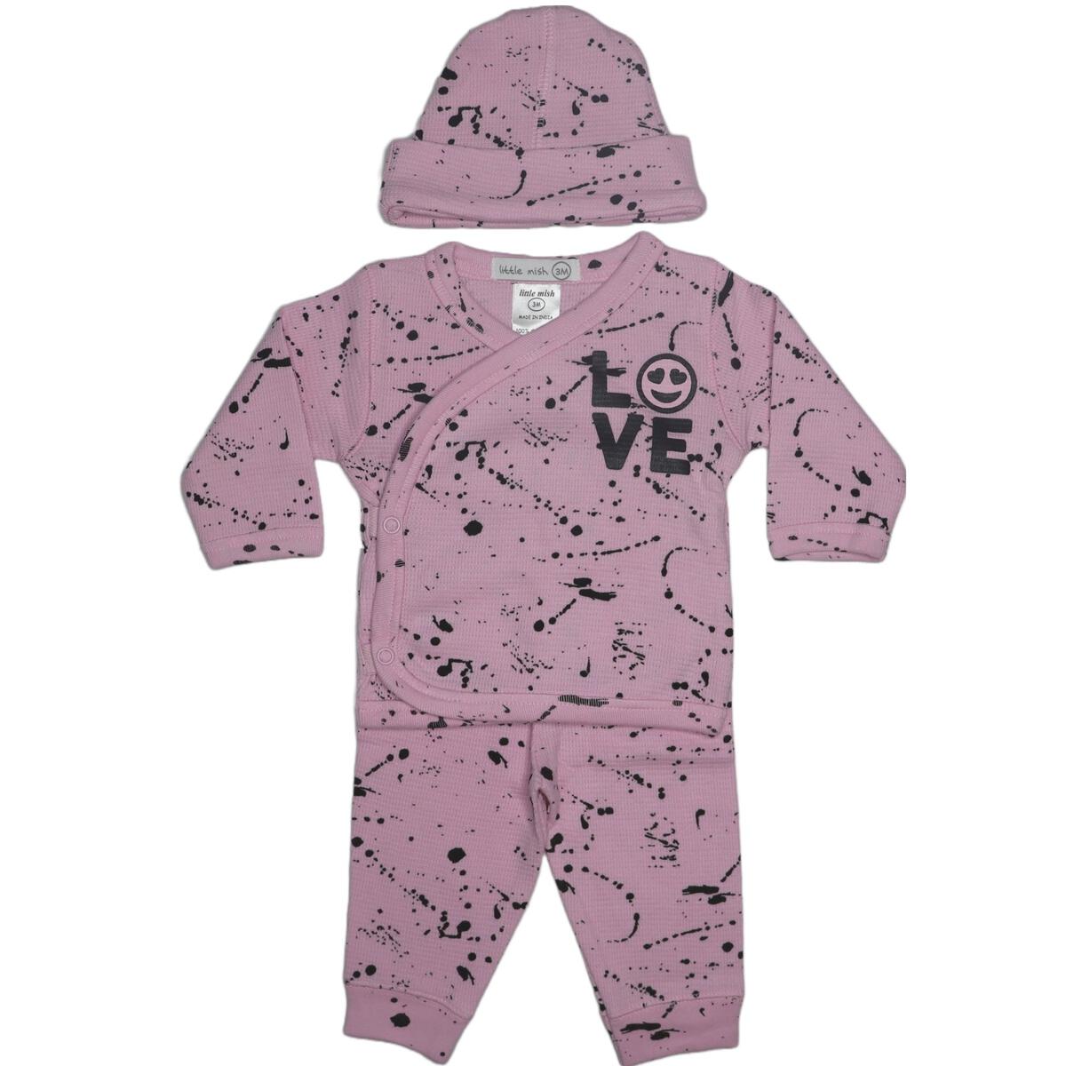 Newborn Splatter Love Pink Take Home Set - Twinkle Twinkle Little One