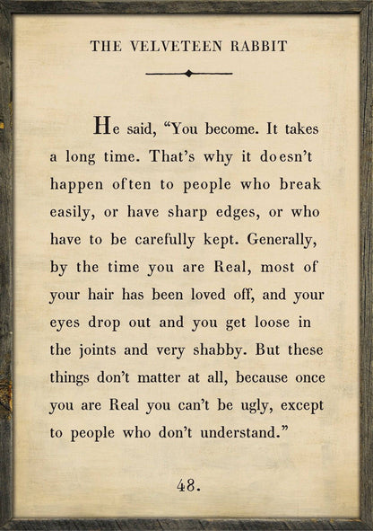 Velveteen Rabbit Art Piece