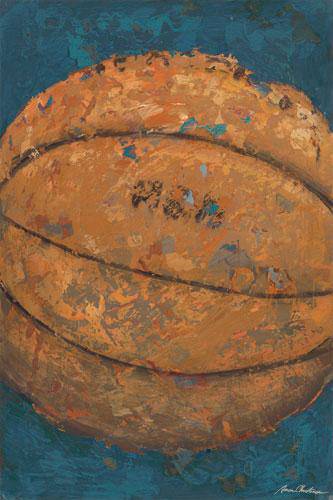 Vintage Basketball - Blue - Canvas Reproducton