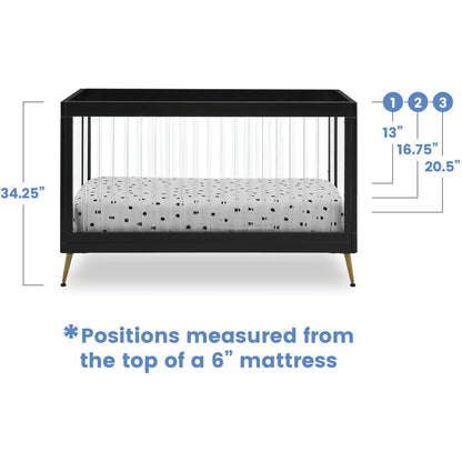 Sloane 4-in-1 Acrylic Convertible Crib - Twinkle Twinkle Little One