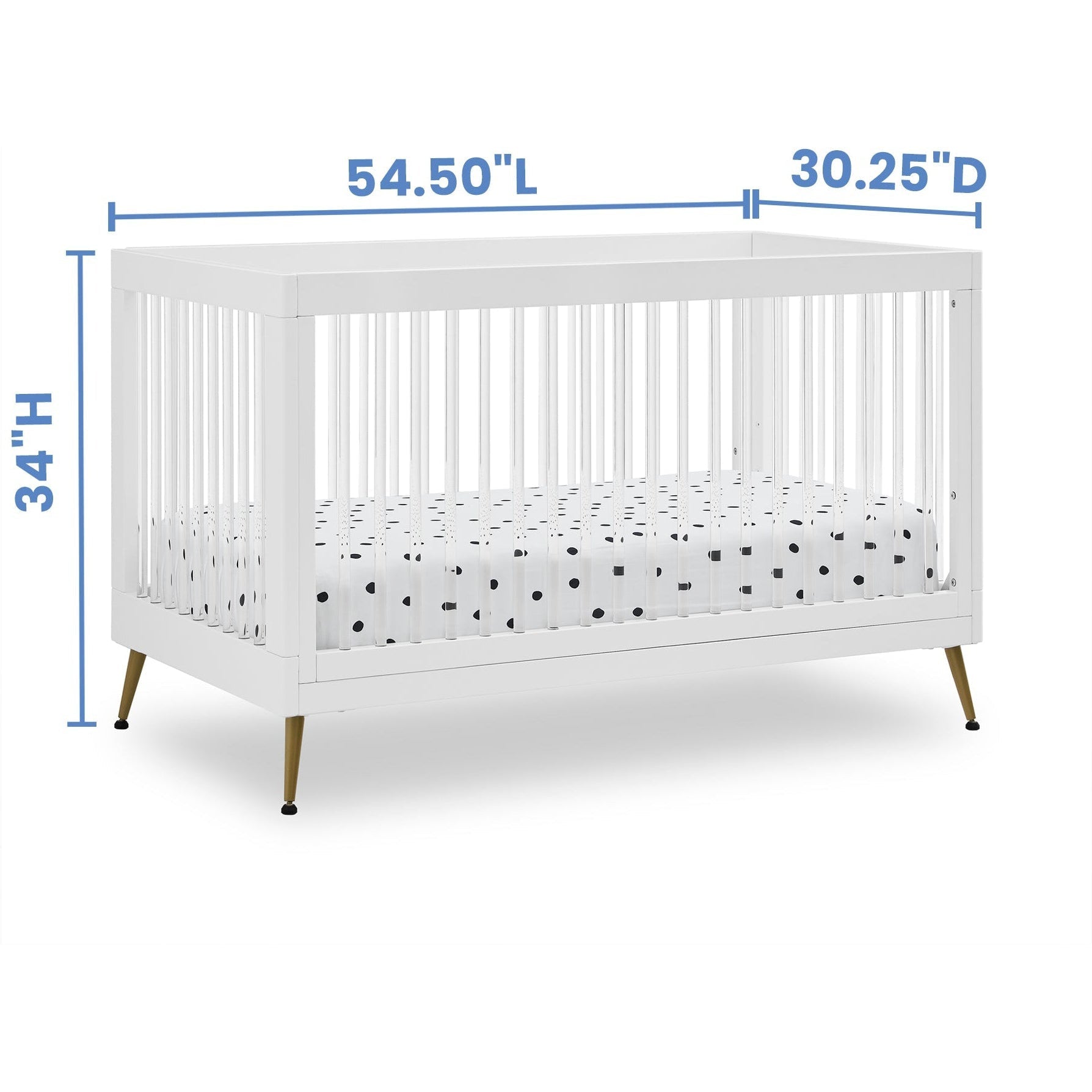 Sloane 4-in-1 Acrylic Convertible Crib - Twinkle Twinkle Little One