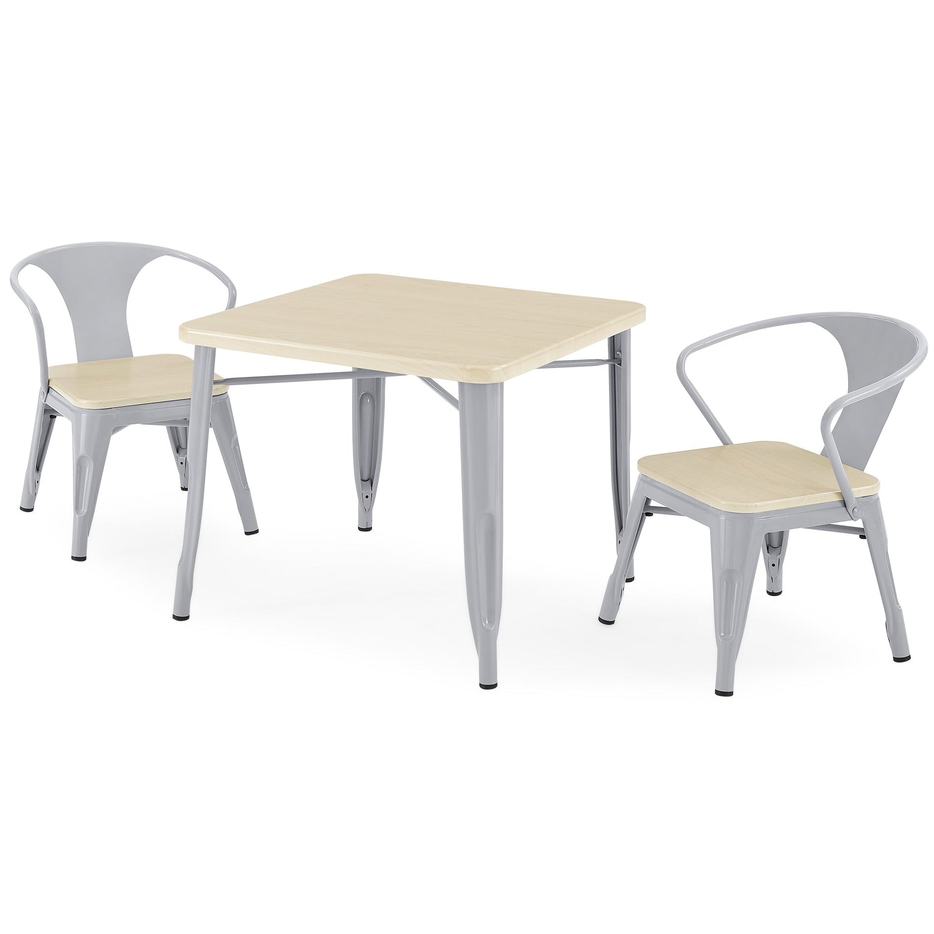 Metal kids table online and chairs