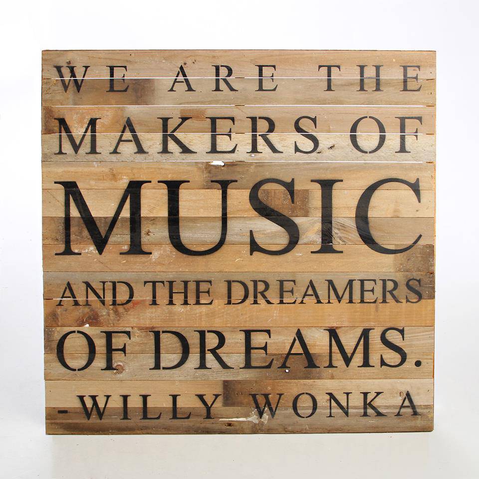 We Are the Makers of Music Repurposed Wood Art