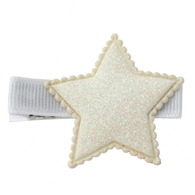 Sparkling Star Hair Clip - White - Twinkle Twinkle Little One