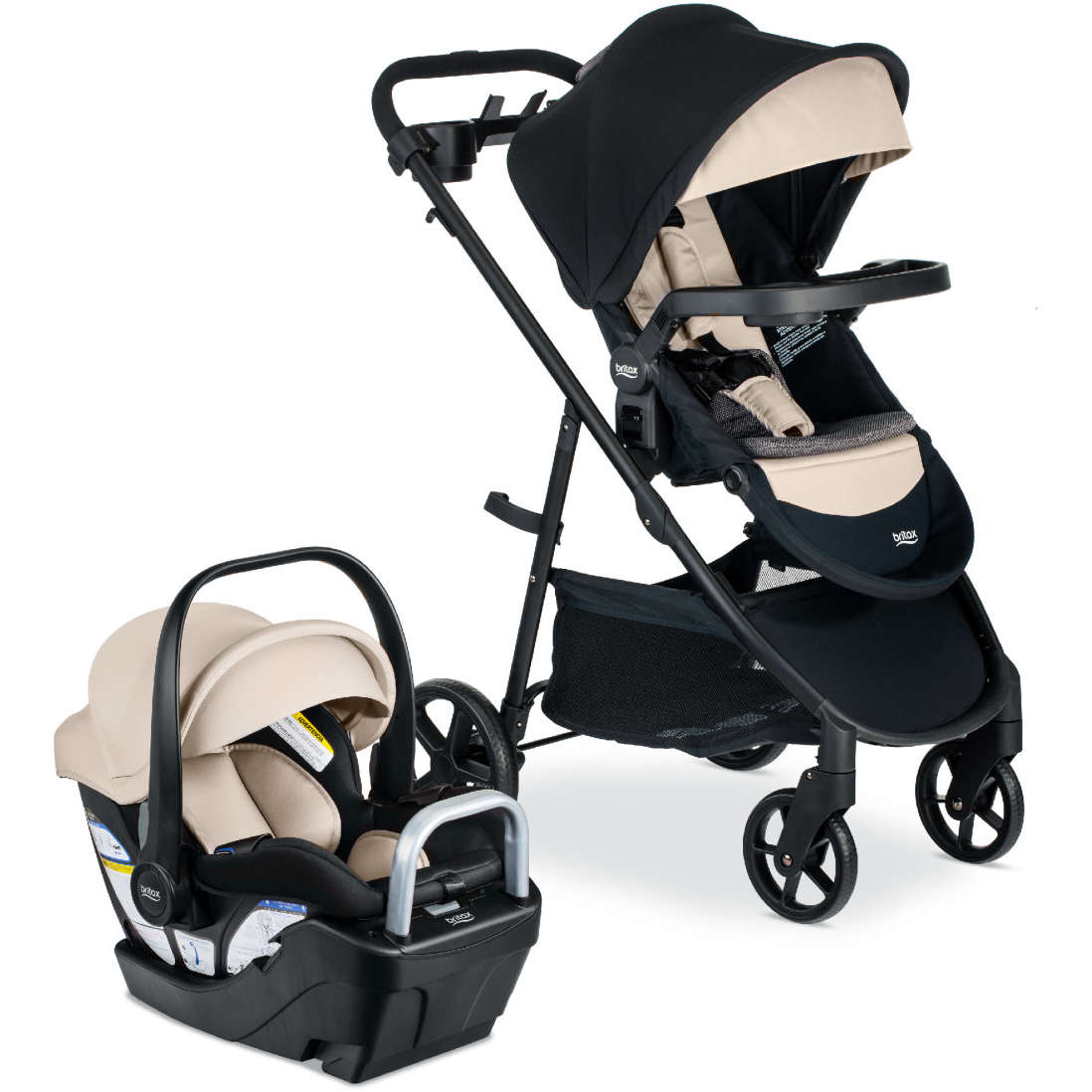 Buy sand-onyx Britax Willow Brook S+ Travel System