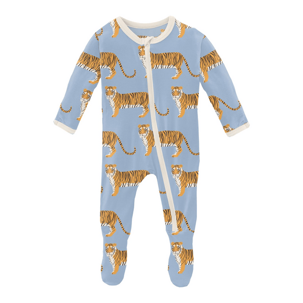 Print Footie with Zipper - Pond Tiger - Twinkle Twinkle Little One