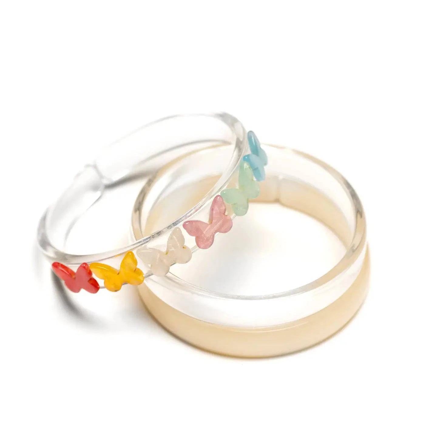 Butterfly Pearl Pastel Shades Bangles (Set of 3) - Twinkle Twinkle Little One