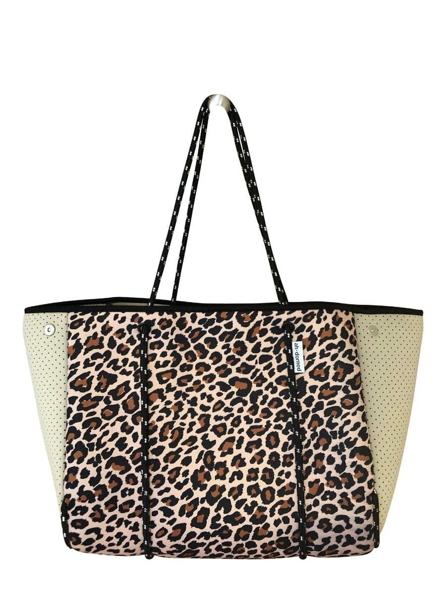 Leopard Neoprene Bag w/Camel Perforated Sides