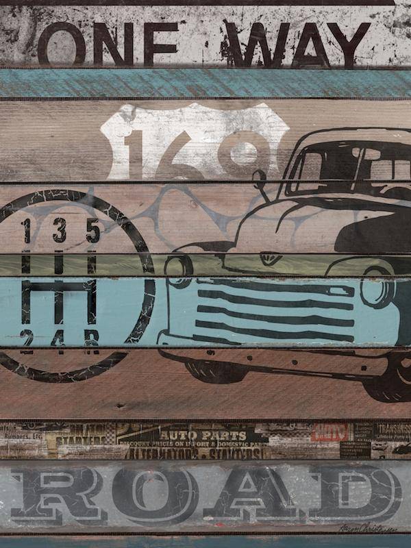 American Byways - Truck Canvas Stretched Art