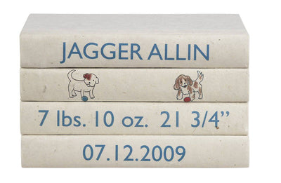 Announcement Decorative Bound Book Stack-Set of 4