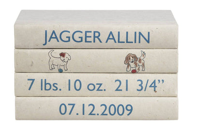 Announcement Decorative Bound Book Stack-Set of 4