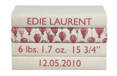 Announcement Decorative Bound Book Stack-Set of 4