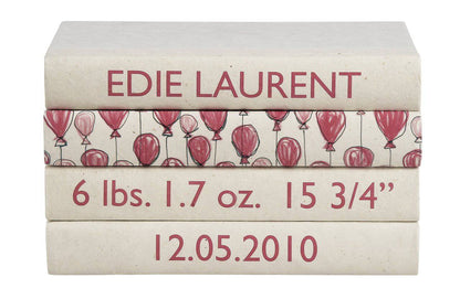 Announcement Decorative Bound Book Stack-Set of 4