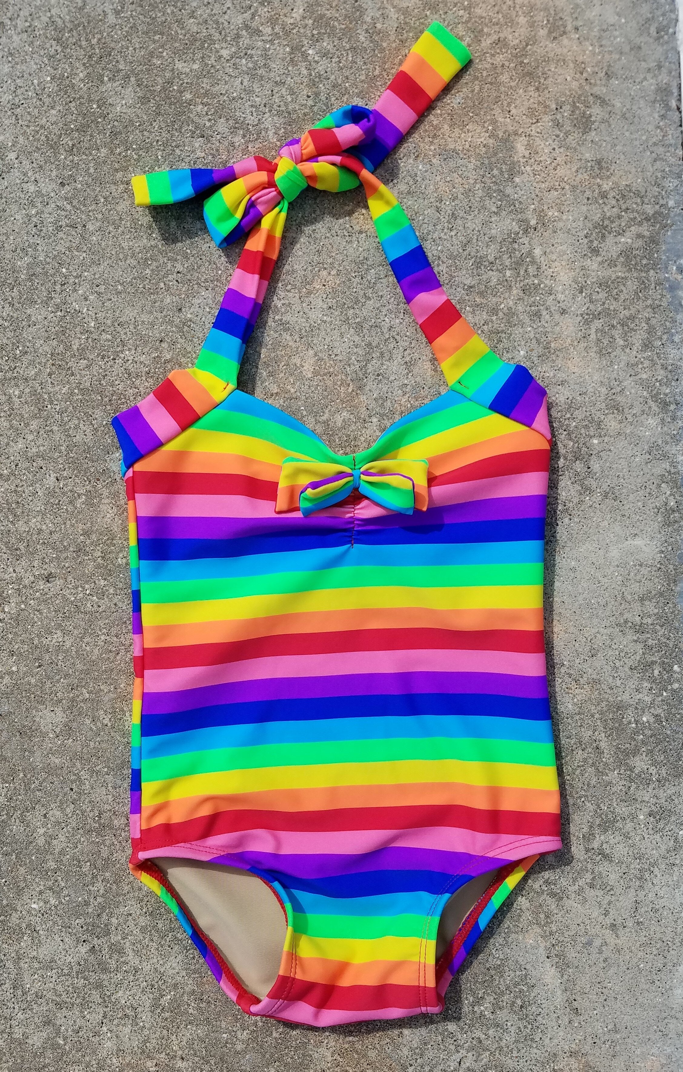 Rainbow Stripe Baby Swimsuit - Twinkle Twinkle Little One