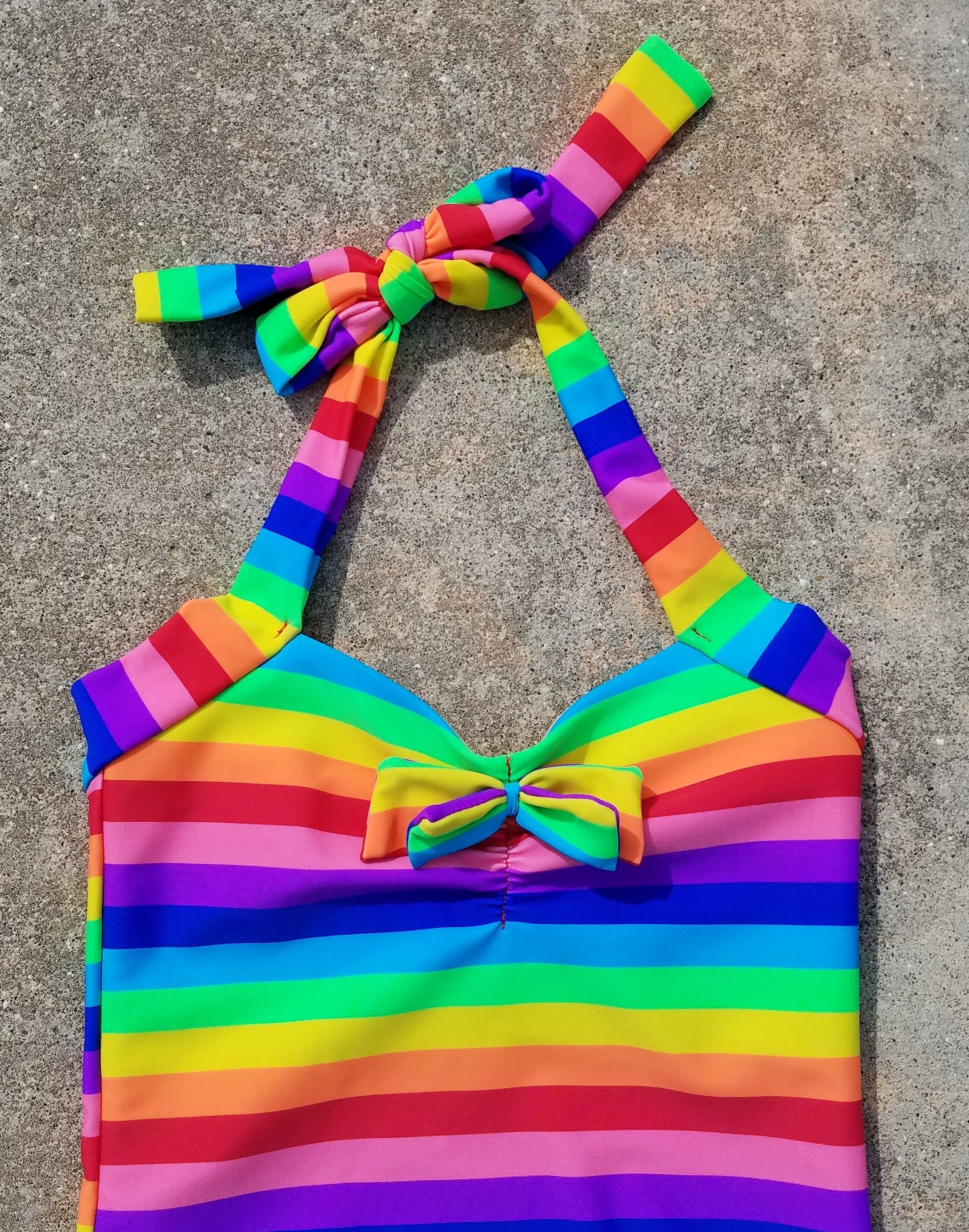 Rainbow Stripe Baby Swimsuit - Twinkle Twinkle Little One