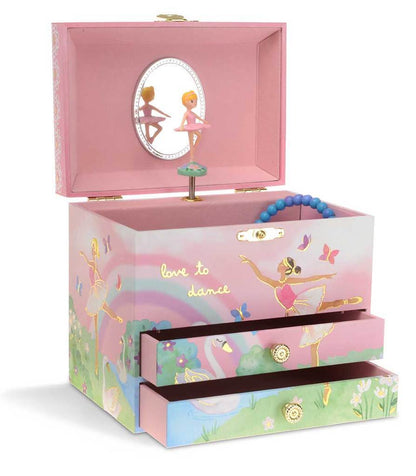 Rainbow Ballerina Musical Jewelry Box w/ 2 Pullout Drawers - Twinkle Twinkle Little One